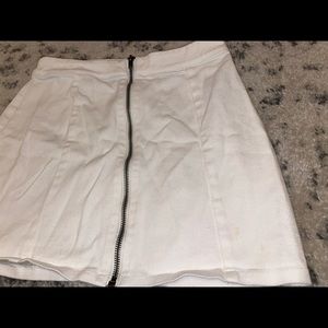 White denim skirt